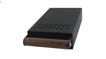 CKDC Ausklopfschublade "ProCub 2" - Schwarz / Walnuss (14x24x5.5)