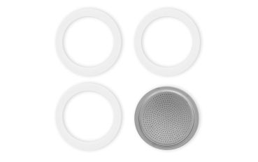Bialetti Dichtungsring & Filterplatte zu Bialetti Moka, 3-4 Tassen