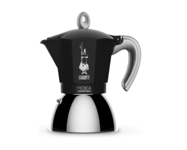 Bialetti Espressokocher New Moka Induktion 6 Tassen, Schwarz