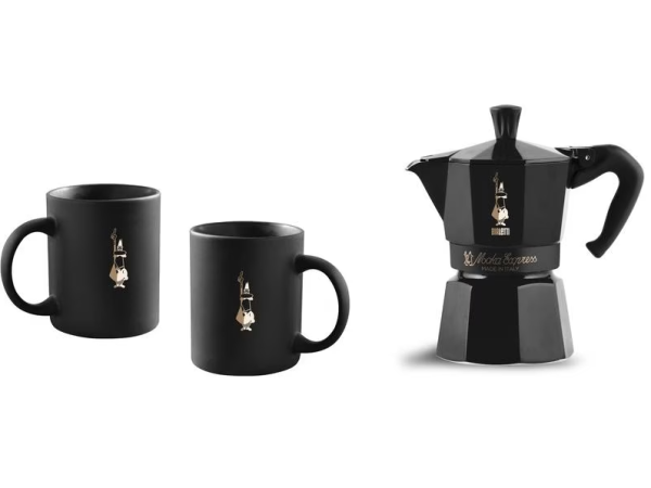 Bialetti Espressokocher Moka Express 6 Tassen, Schwarz