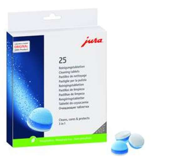 Jura -  3-Phasen-Reinigungstabletten, Packung à 25 Stück