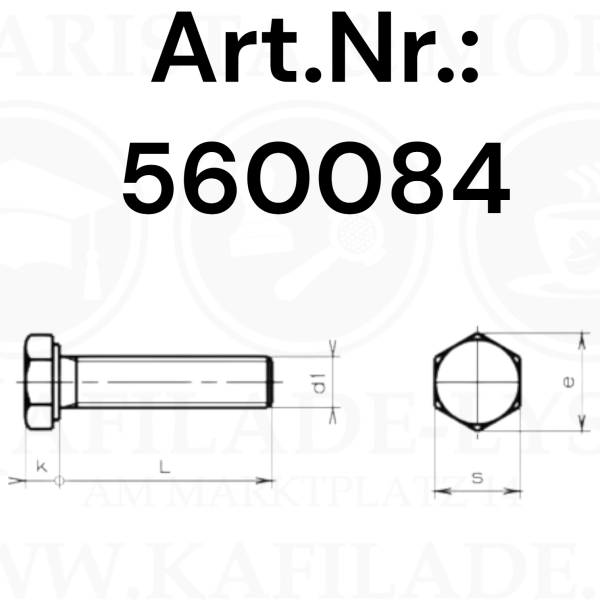 6 Kant Schraube M5 x 16mm